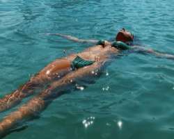 She loves swimming, despite the fact that she was almost drowned many times.